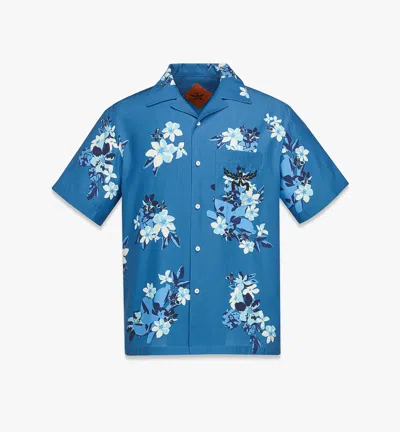 Mcm Floral Print Shirt In Blue