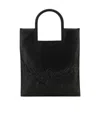Mcm Aren Leather Tote In Black