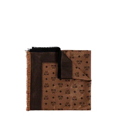 Mcm Fringed Scarf In Brown