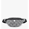 Mcm Fursten Belt Bag In Denim Visetos In Silver