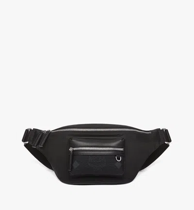 Mcm Fursten Belt Bag In Recycled Nylon In Black