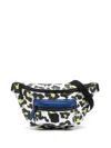 Mcm Fursten Leopard-print Leather Belt Bag In White