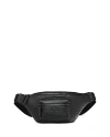 Mcm Fursten Medium Maxi Monogram Embossed Leather Belt Bag In Black