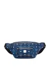 Mcm Fursten Monogram Belt Bag In Blue