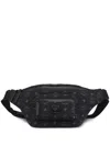 Mcm Fursten Monogram-pattern Belt Bag In Black