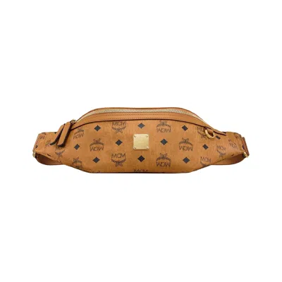 Pre-owned Mcm Fursten Vi Medium Belt Bag 'cognac' | Tan | Men's Size Onesize In Brown