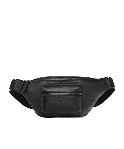 Mcm Fursten Zippered Waist Pack In Black
