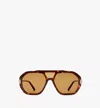 Mcm Geometric Shield Sunglasses In Brown