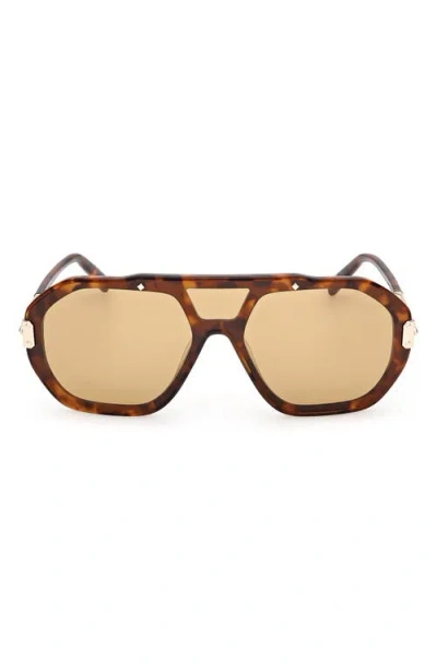 Mcm Geometric Sunglasses In Brown