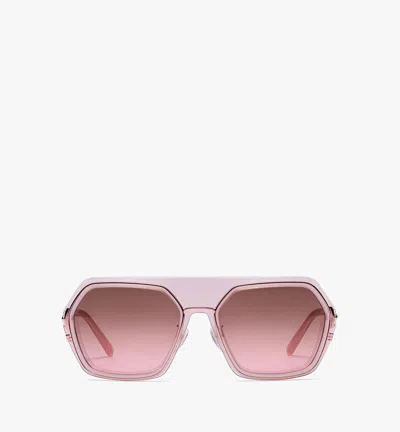 Mcm Geometric Sunglasses In Rose Gold