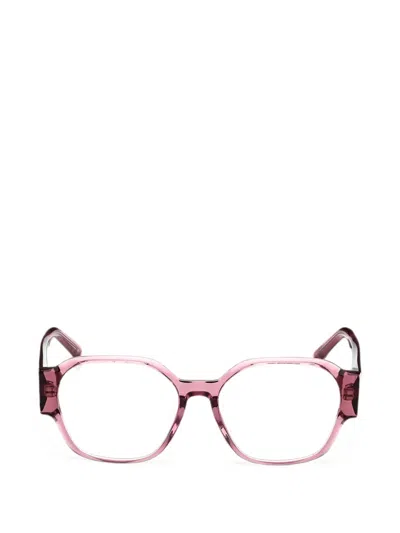 Mcm Geometric-frame Glasses In Pink