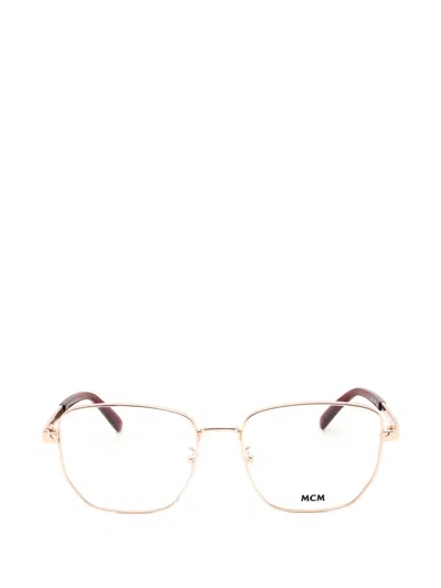 Mcm Geometric-frame Glasses In Red