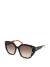 Mcm Geometric-frame Sunglasses In Brown