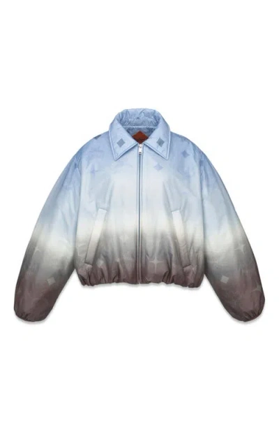 Mcm Gradation Monogram Ripstop Nylon Jacket In Animal Print