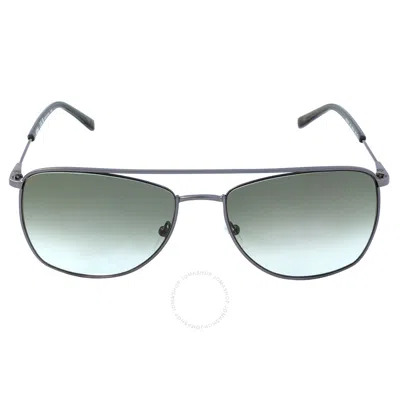 Mcm Gradient Green Pilot Unisex Sunglasses 145s 072 58 In Green / Grey / Gun Metal / Gunmetal