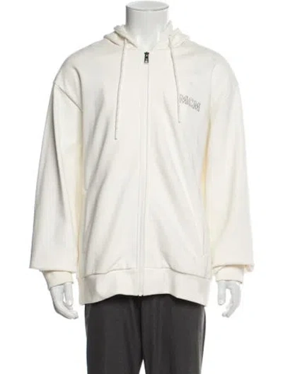 Pre-owned Mcm Graphic Print Crew Neck Hoodie In Neutral