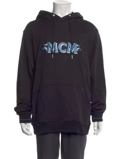 Pre-owned Mcm Graphic Print Crew Neck Hoodie W/ Tags In Black