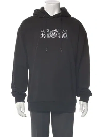 Pre-owned Mcm Graphic Print Crew Neck Hoodie W/ Tags In Gray