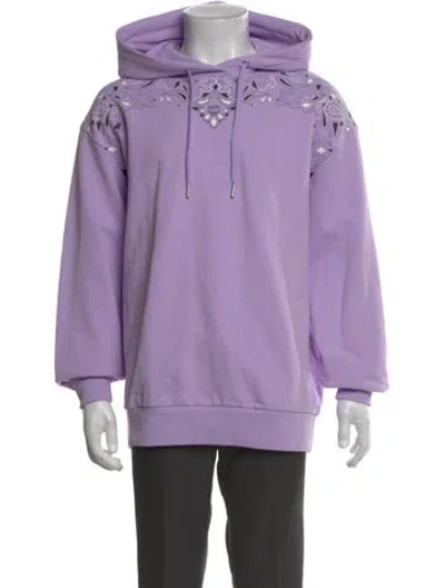 Pre-owned Mcm Graphic Print Crew Neck Hoodie W/ Tags In Purple