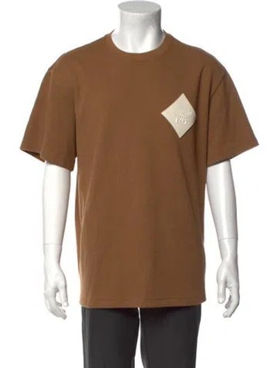 Pre-owned Mcm Graphic Print Crew Neck T-shirt In Brown