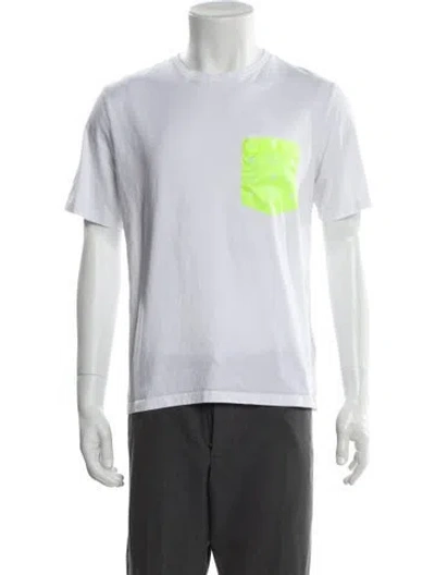 Pre-owned Mcm Graphic Print Crew Neck T-shirt In White