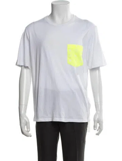 Pre-owned Mcm Graphic Print Crew Neck T-shirt In White