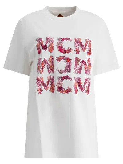 Mcm Graphic Print  T-shirt In Gray