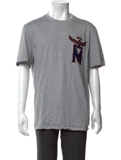Pre-owned Mcm Graphic Print Short Sleeve Shirt In Grey
