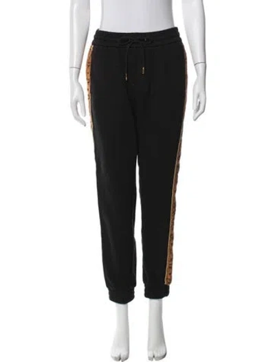 Pre-owned Mcm Graphic Print Sweatpants In Black