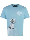Mcm Men's Printed Cotton T-shirt In Blue