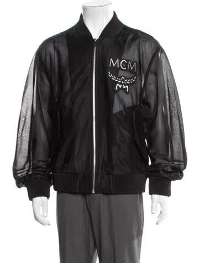 Pre-owned Mcm Graphic Print Windbreaker In Black
