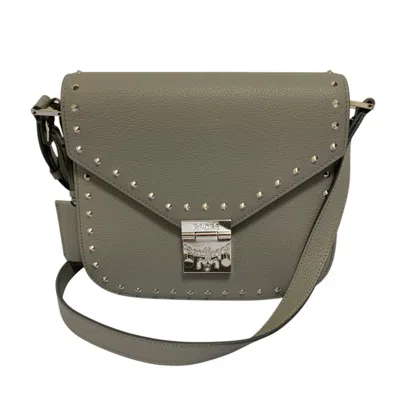Pre-owned Mcm Gray Leather Shoulder Bag ()