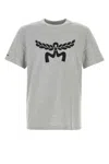 Mcm Laurel Logo Print T-shirt In Organic Cotton In Grey