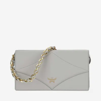MCM GREY DIAMOND CHAIN SHOULDER BAG