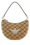 Mcm Women Embroidered Raffia Himmel Ascending Moon Shoulder Bag