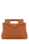 Mcm Caramel Leather Mini Soft Diamond Handbag In Brown