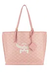 Mcm Lauretos Monogram Canvas Shopper Tote Bag In Printed
