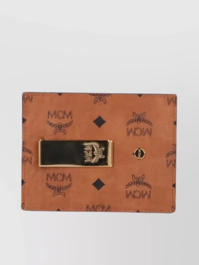 Mcm Hardware Slim Wallets Gold-tone