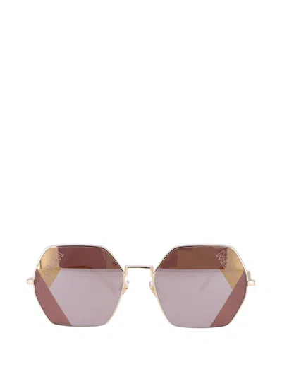 Mcm Hexagon-frame Sunglasses In Gold