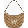 Mcm Women Embroidered Raffia Himmel Ascending Moon Shoulder Bag In Beige