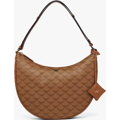 Mcm Himmel Ascending Moon Hobo In Cognac