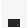 Mcm Himmel Card Case In Embossed Leather In Black