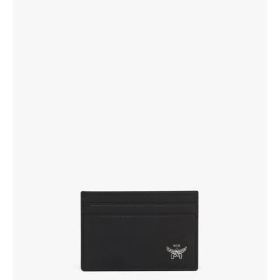 Mcm Himmel Card Case In Embossed Leather In Black