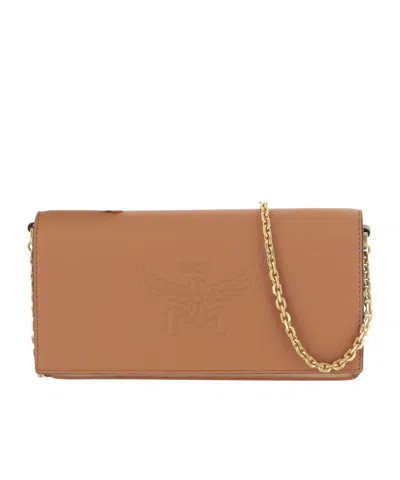 Mcm Himmel Chain Shoulder Bag In Brown