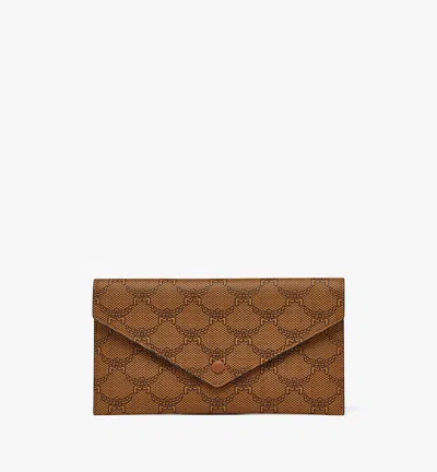 Mcm Himmel Large Lauretos Continental Pouch In Brown