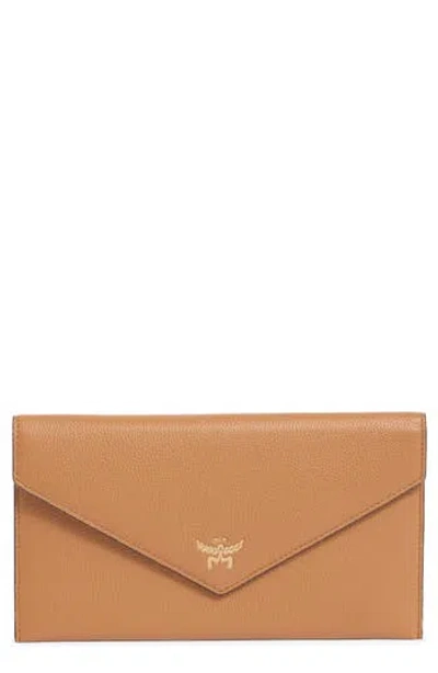 Mcm Himmel Continental Wallet In Brown
