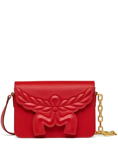 Mcm "himmel" Crossbody Bag In Red
