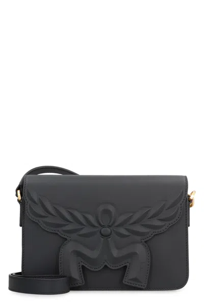 Mcm Himmel Leather Crossbody Bag In Black