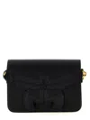 Mcm Black Leather Small Himmel Laurel Crossbody Bag In Black