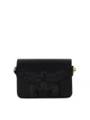 Mcm Black Leather Small Himmel Laurel Crossbody Bag In Black